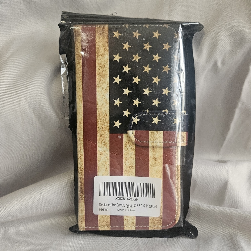 Samsung Galaxy S23 Phone Case w/Card Slots Retro American Flag - Picture 6 of 6